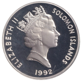 1992 SILVER PROOF 10 DOLLAR SOLOMON ISLANDS