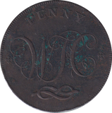 1803 PENNY TOKEN STAFFORDSHIRE CASTLE