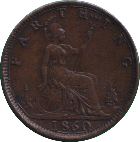 1860 FARTHING ( GVF )