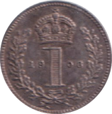 1908 MAUNDY ONE PENNY ( AUNC )