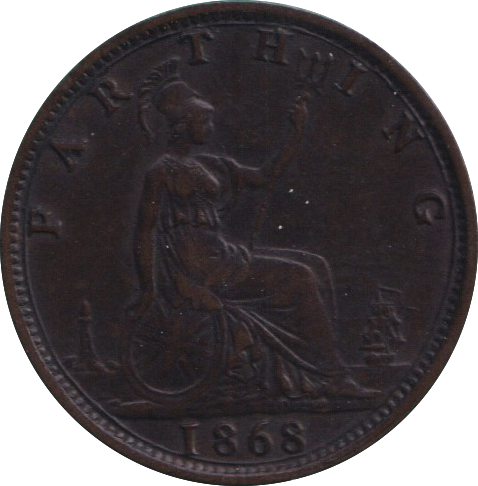 1868 FARTHING ( GVF )