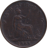 1868 FARTHING ( GVF )