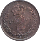 1907 MAUNDY TWO PENCE ( UNC )
