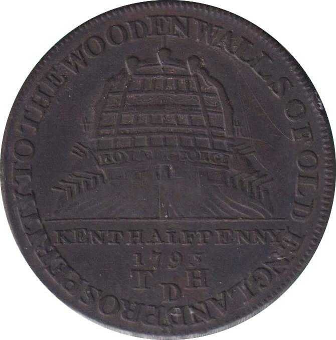 1795 HALFPENNY TOKEN KENT