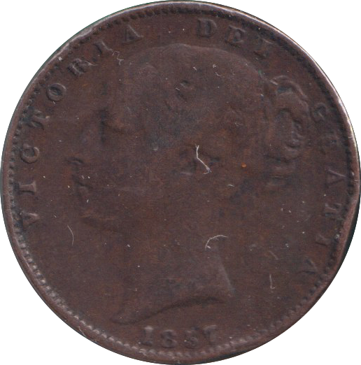 1857 FARTHING ( GF )