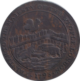 1795 HALFPENNY TOKEN MIDDLESEX EATON SWINE
