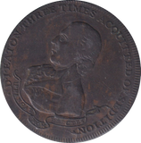 1795 HALFPENNY TOKEN MIDDLESEX EATON SWINE