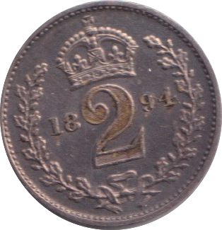 1894 MAUNDY TWO PENCE ( EF )