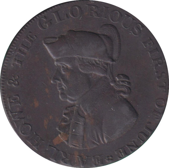 1793 HALFPENNY TOKEN EMSWORTH J STRIDE