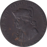 1793 HALFPENNY TOKEN EMSWORTH J STRIDE