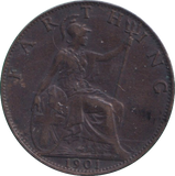 1901 FARTHING ( EF )