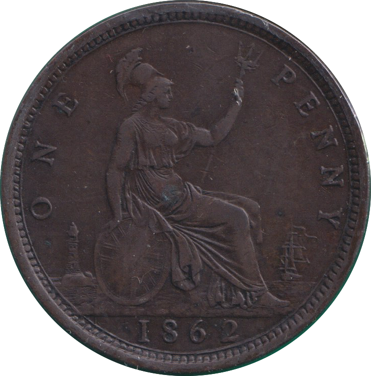 1862 PENNY ( GF )