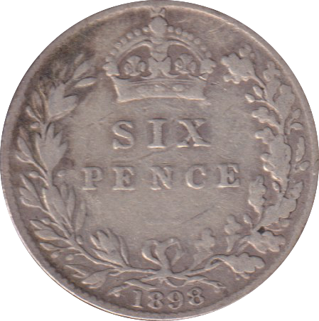 1898 SIXPENCE (FINE)