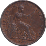 1825 FARTHING ( AUNC )