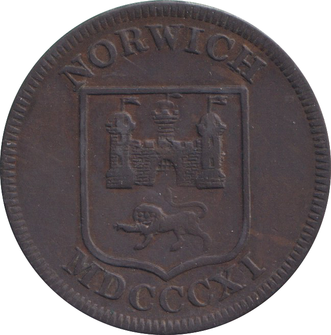 1811 HALFPENNY NORWICH NEWTON SILVER SMITH