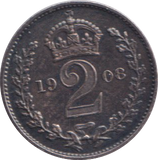 1908 MAUNDY TWO PENCE ( UNC )