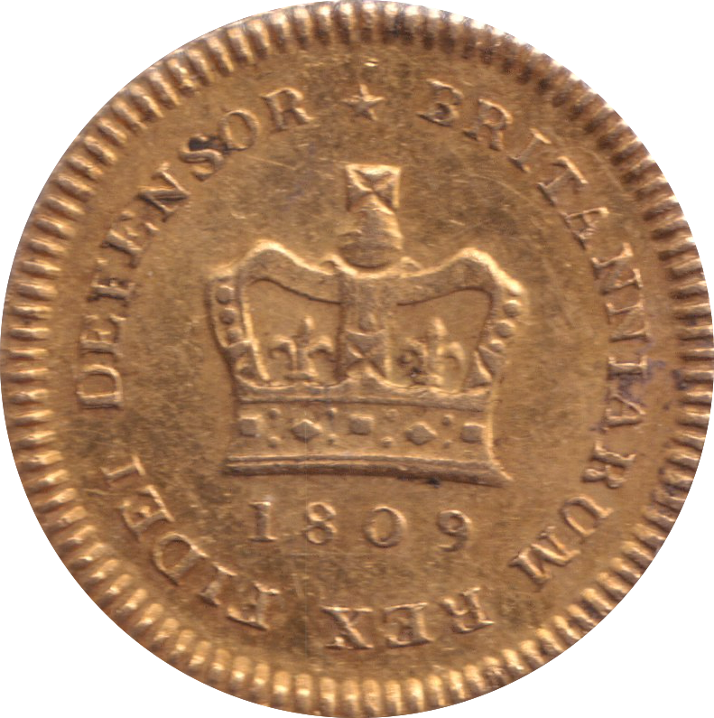 1809 GOLD THIRD GUINEA ( GVF )