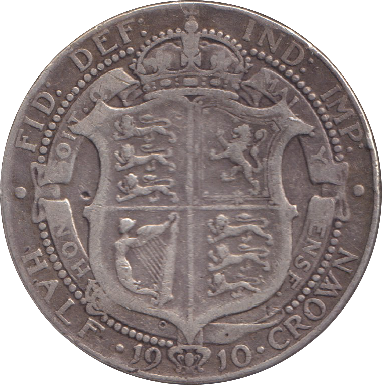 1910 HALFCROWN ( FINE )