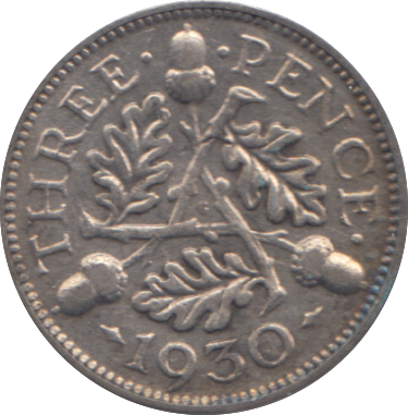 1930 THREEPENCE ( GVF )