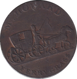 1790 HALFPENNY TOKEN JAMAICA FERRY GRASS