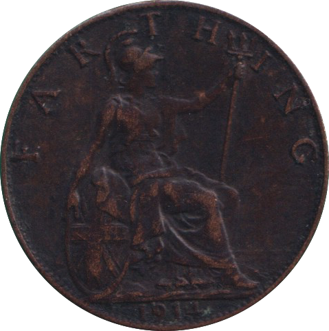 1914 FARTHING ( VF )