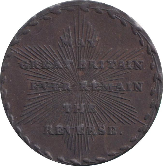 1794 HALFPENNY TOKEN MIDDLESEX HOMOUR UNDER FOOT