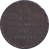 1794 HALFPENNY TOKEN MIDDLESEX HOMOUR UNDER FOOT