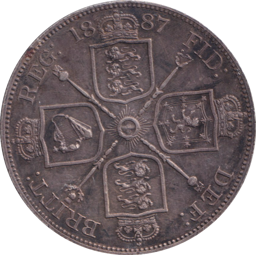 1887 DOUBLE FLORIN ( EF )