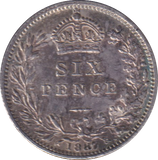 1887 SIXPENCE (EF)