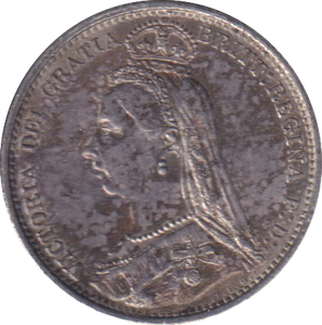 1887 SIXPENCE (EF)