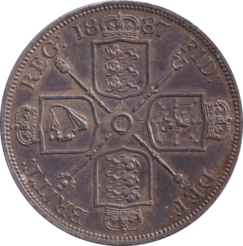 1887 DOUBLE FLORIN ( EF )