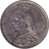 1887 SIXPENCE (EF)