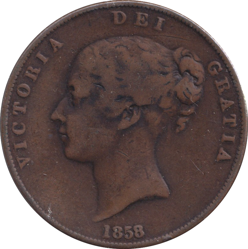 1858 PENNY ( FINE )