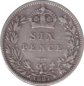 1887 SIXPENCE (FINE)