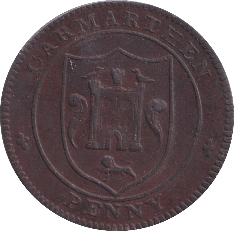 1812 PENNY TOKEN CARMARTHEN VD GRIFFITHS