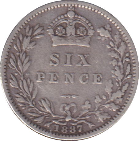 1887 SIXPENCE (FINE)