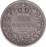 1887 SIXPENCE (FINE)