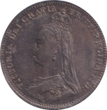 1890 MAUNDY THREE PENCE ( EF )