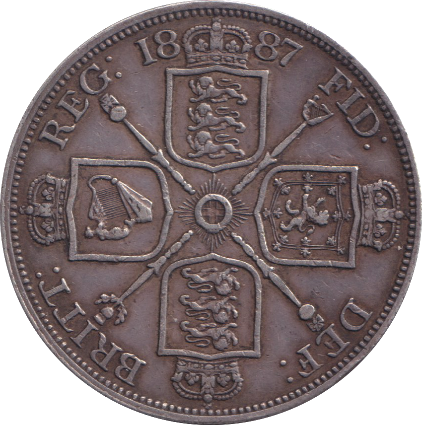 1887 DOUBLE FLORIN ( VF )