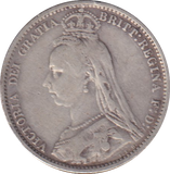 1887 SIXPENCE (FINE)