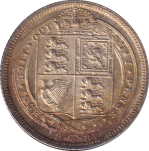 1887 SIXPENCE (EF)