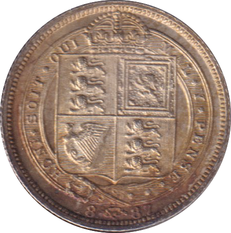 1887 SIXPENCE (EF)