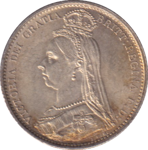 1887 SIXPENCE (EF)