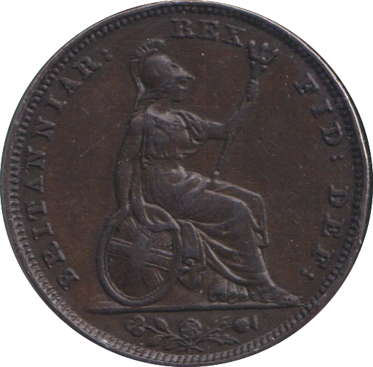 1834 FARTHING ( GVF )