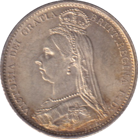 1887 SIXPENCE (EF)