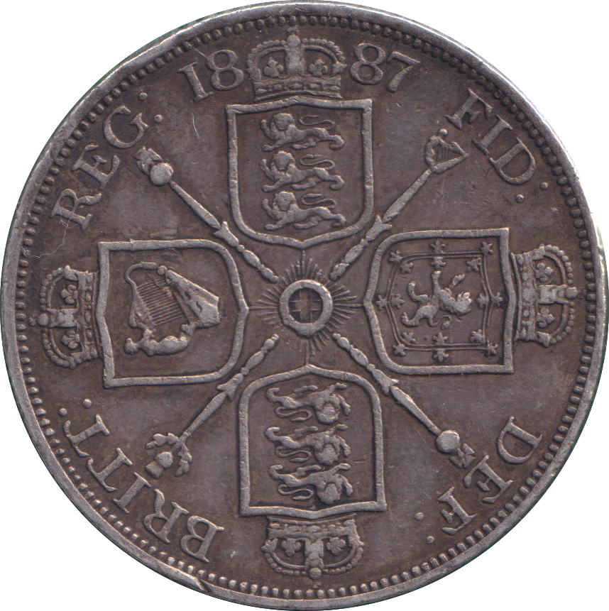 1887 DOUBLE FLORIN ( VF )