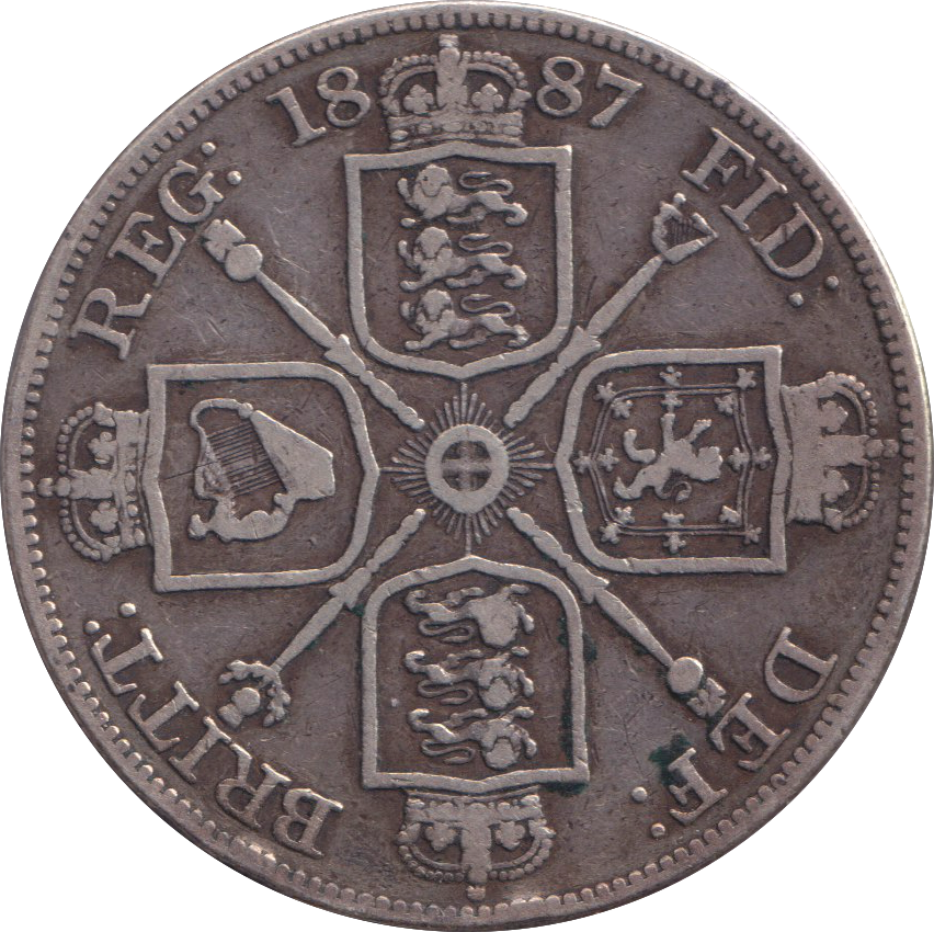 1887 DOUBLE FLORIN ( FINE )