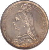 1887 SIXPENCE (EF)