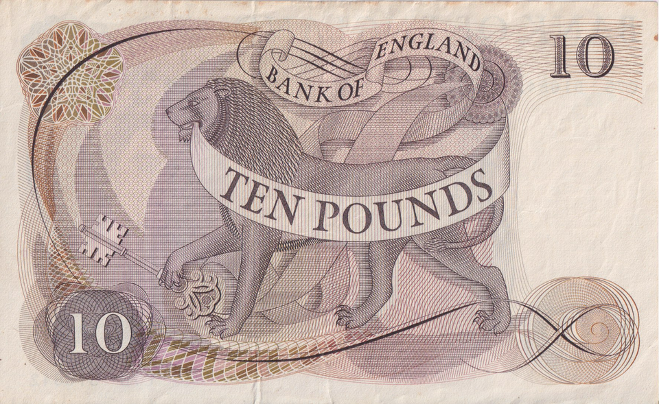 TEN POUNDS BANKNOTE PAGE REF £10-10 ( VF )