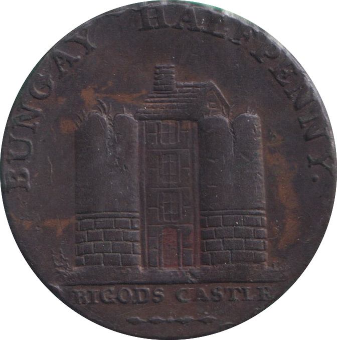 1794 HALFPENNY TOKEN BUNGAY CASTLE